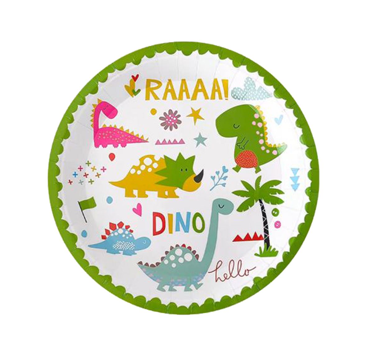 Happy Dino Birthday 9'' Paper Plate
